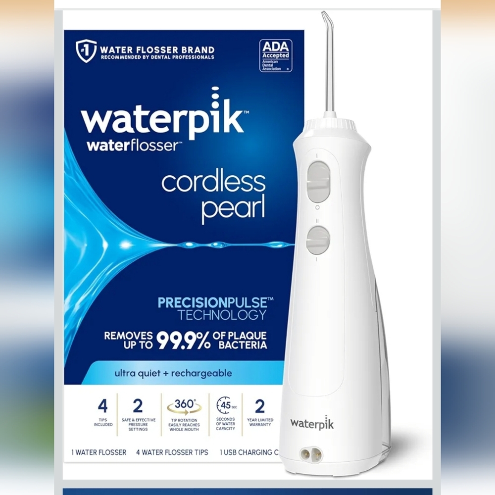 Waterpik Cordless Pearl Rechargeable Portable Water Flosser